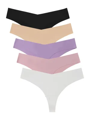 5PCS Seamless Thongs Set Comfortable Underwear