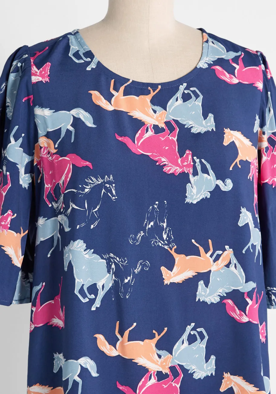 All the Pretty Horses Flutter Sleeve Top