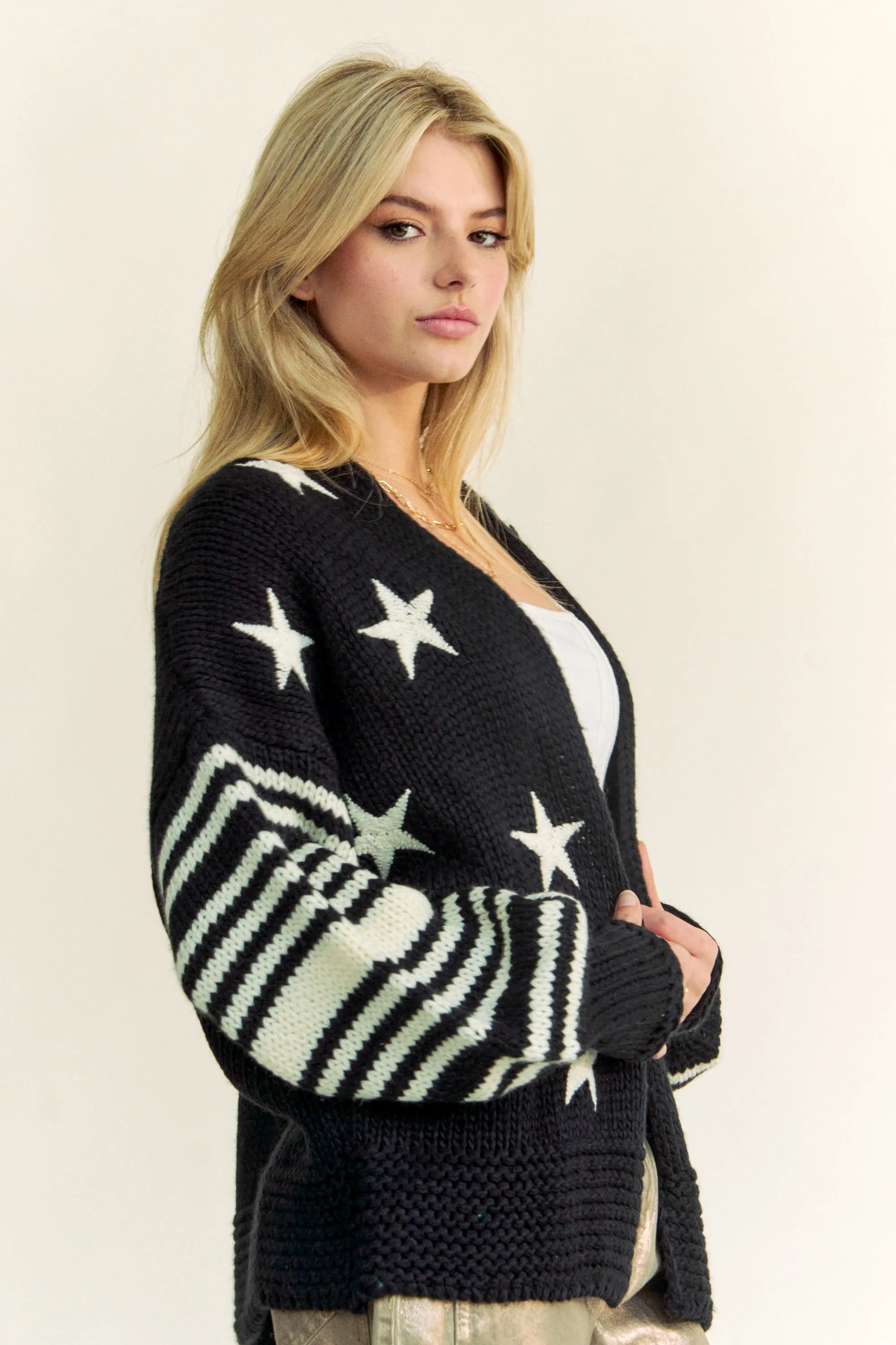 Black & White Star Cardigan