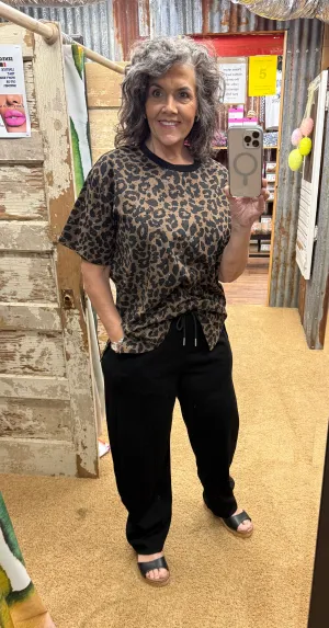 BLACK BARREL PANTS