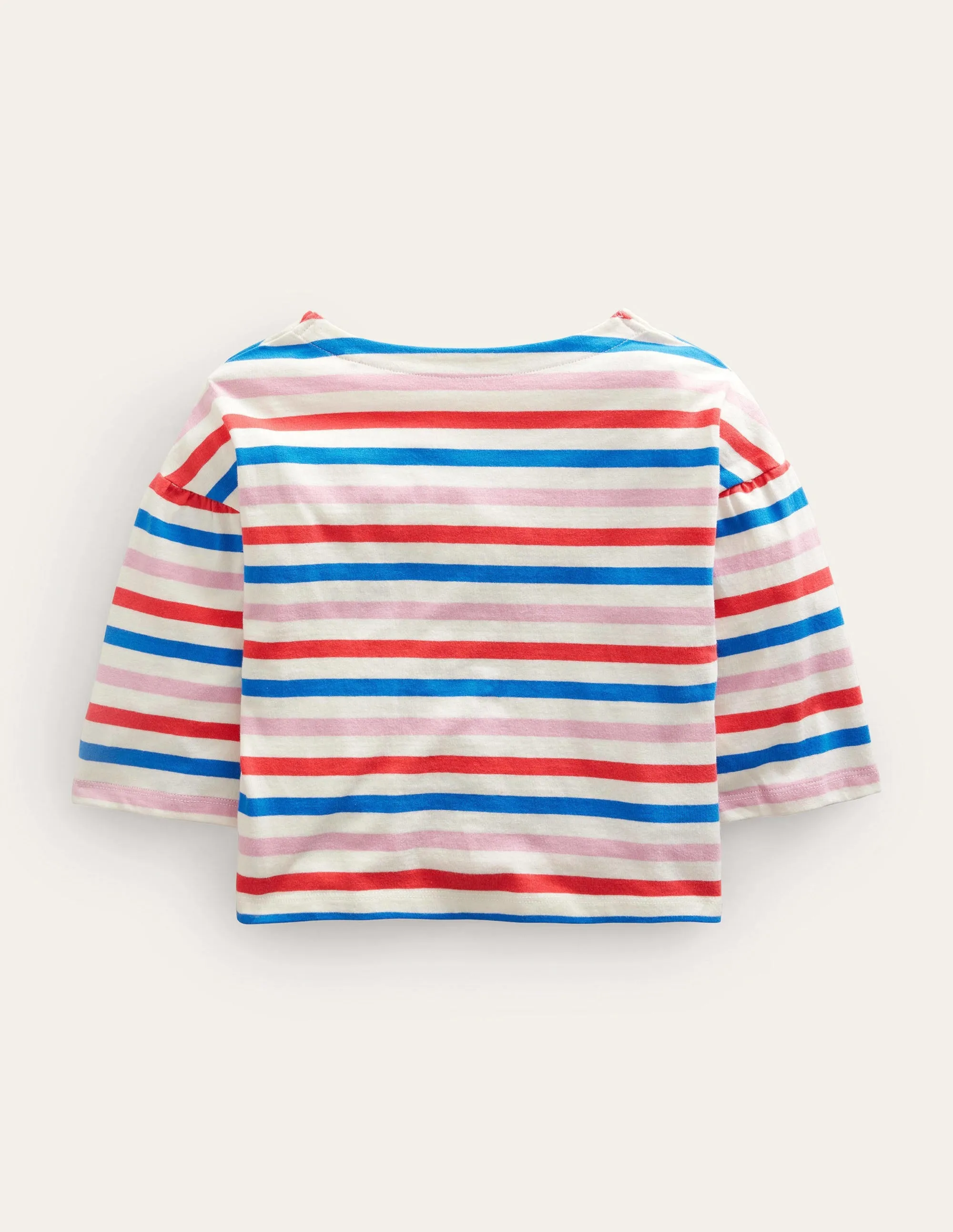 Boat Neck T-Shirt-Strawberry Tart Red/Lilac Pink