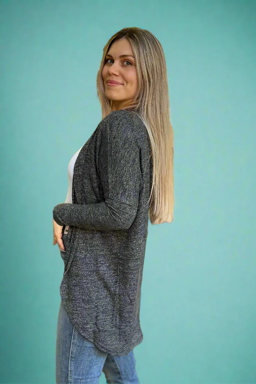 Cacoon Knit Cardigan Grey