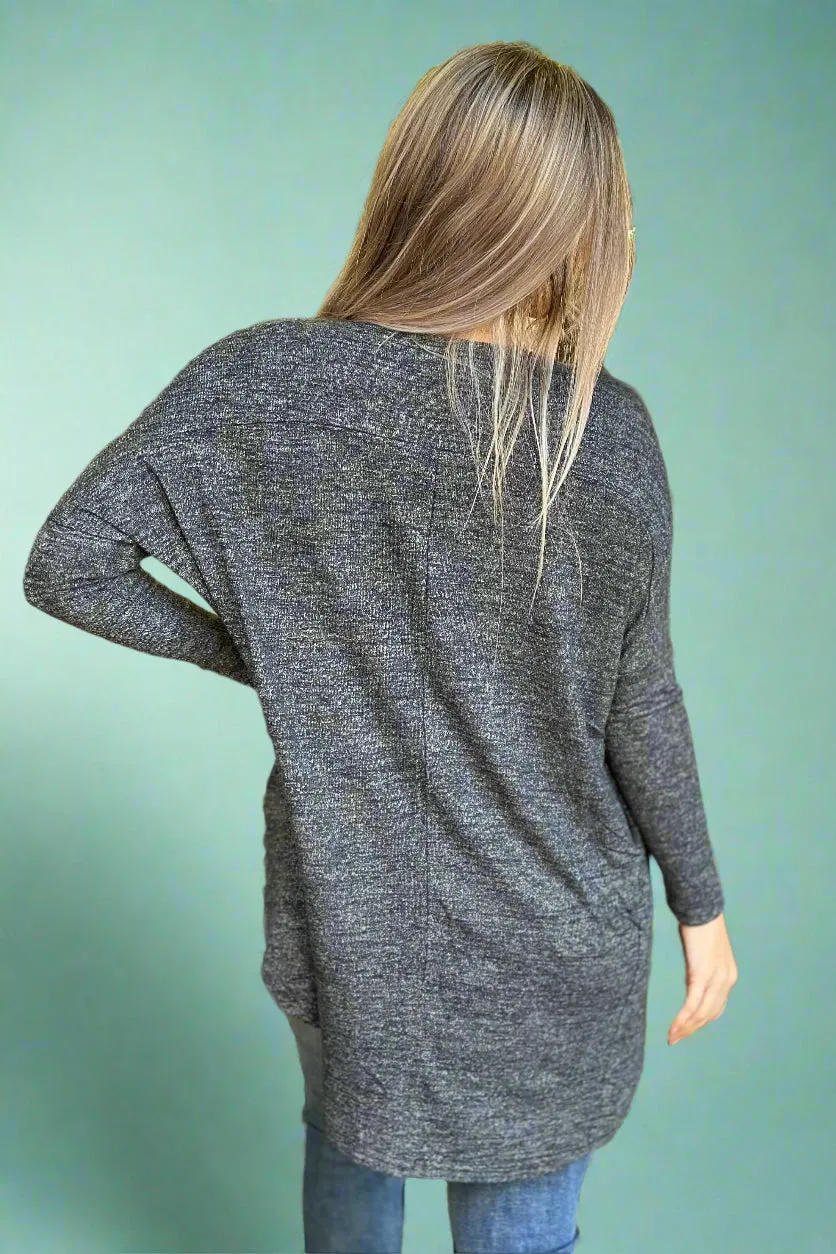 Cacoon Knit Cardigan Grey