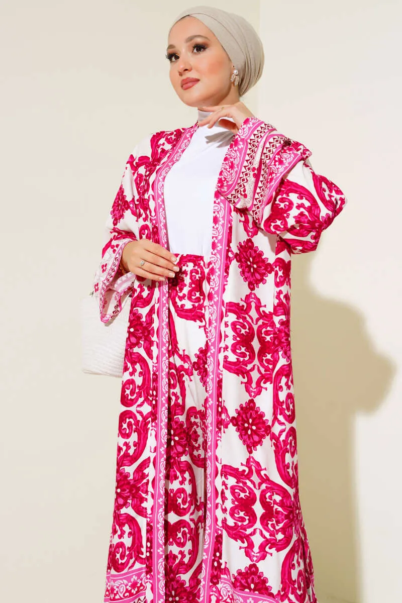 Casual Kimono Suit Violet