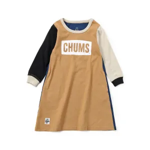 【創新低價】Chums Kid's Chums Logo Brushed Long Sleeves Dress CH21-1295 FW23 長裙 童裝 K'S
