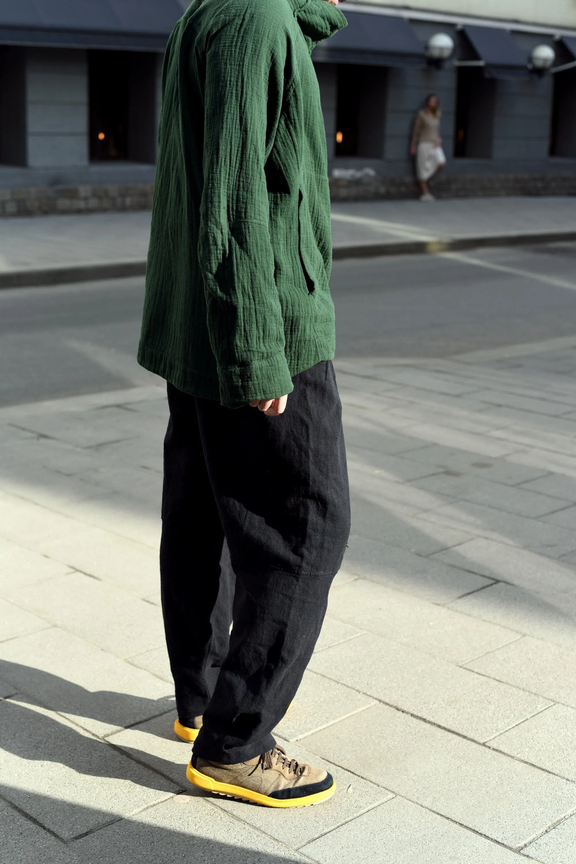 Custom made comfortable trousers | wide unisex pants | Loose hemp clothing by Haptic Path
