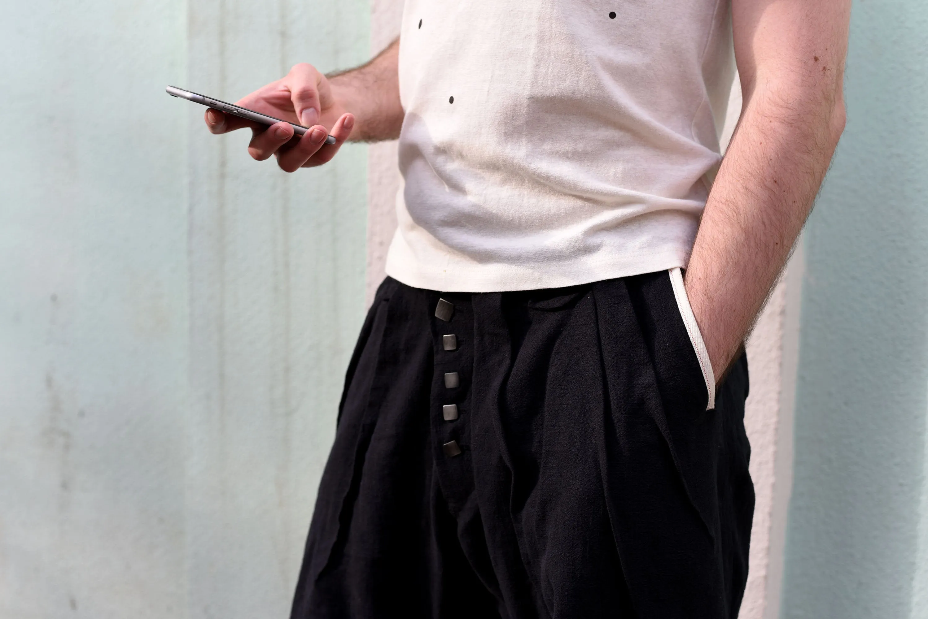 Custom made comfortable trousers | wide unisex pants | Loose hemp clothing by Haptic Path