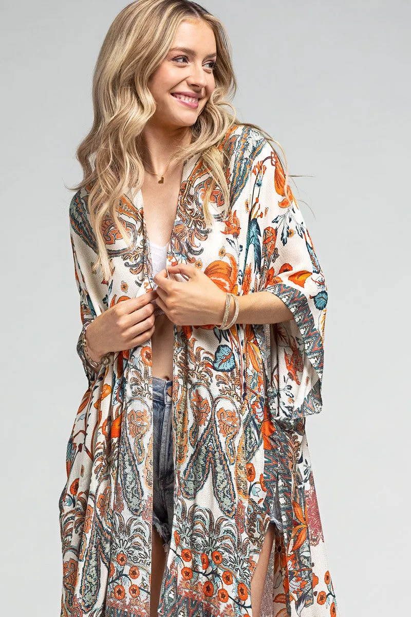 Dobby Jacquard Kimono