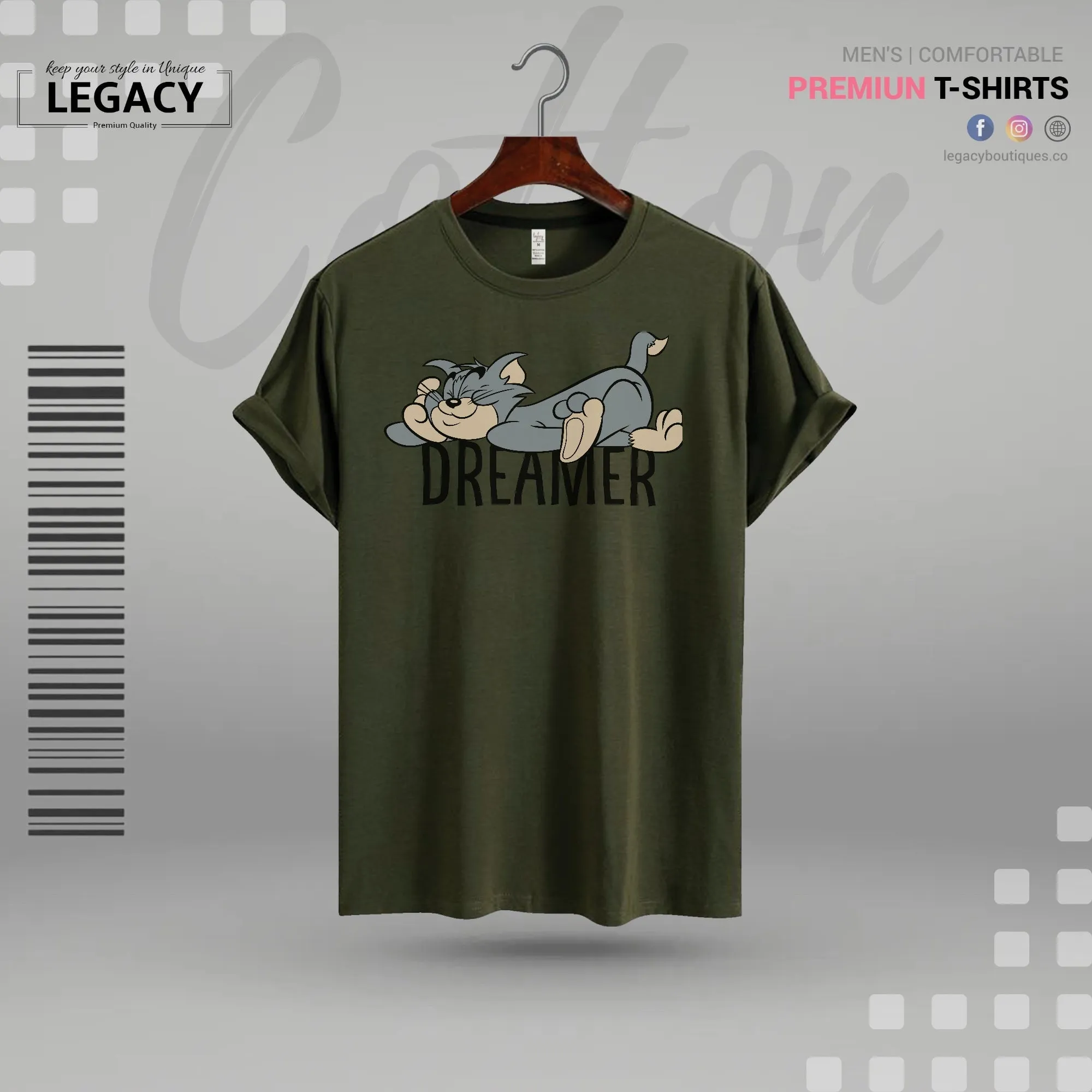Dreamer Mens Premium Cotton T Shirt