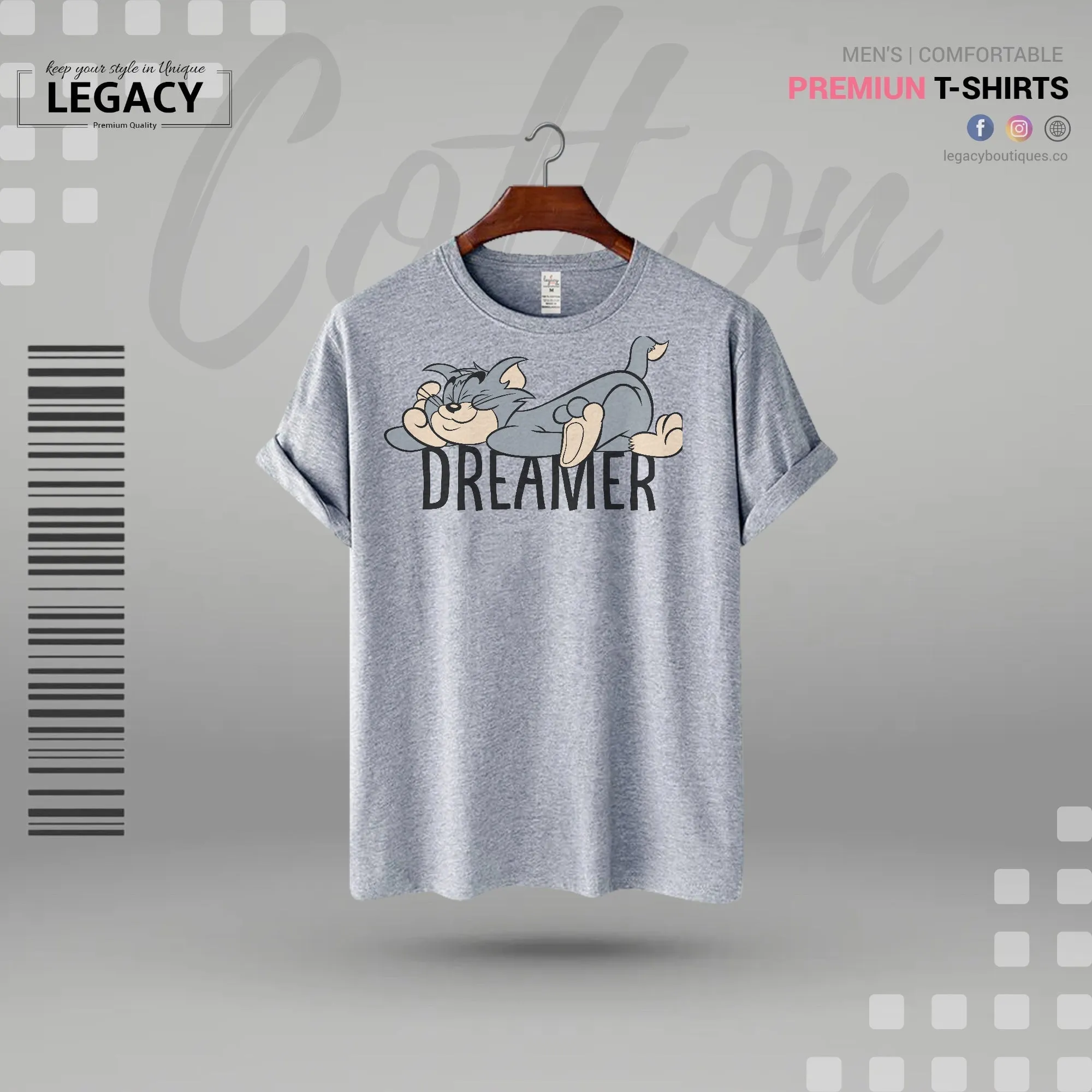 Dreamer Mens Premium Cotton T Shirt