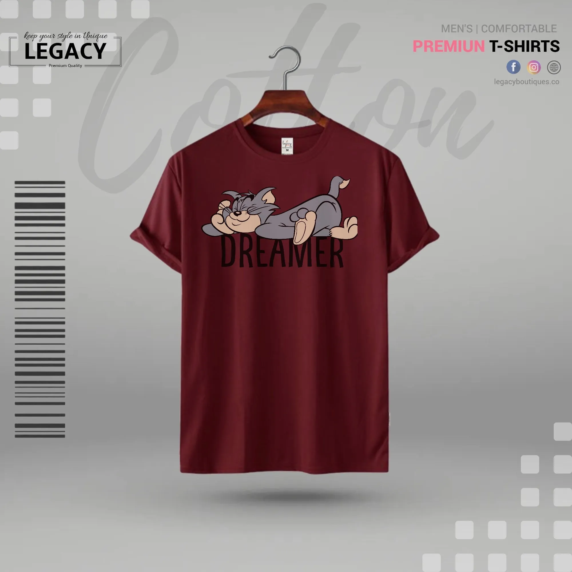 Dreamer Mens Premium Cotton T Shirt