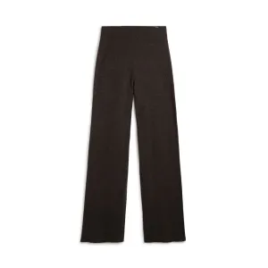 ECOALF DARK BROWN MELANGE CIPRE TROUSERS FOR WOMEN