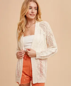 Evelyn Crochet Sweater – Ivory