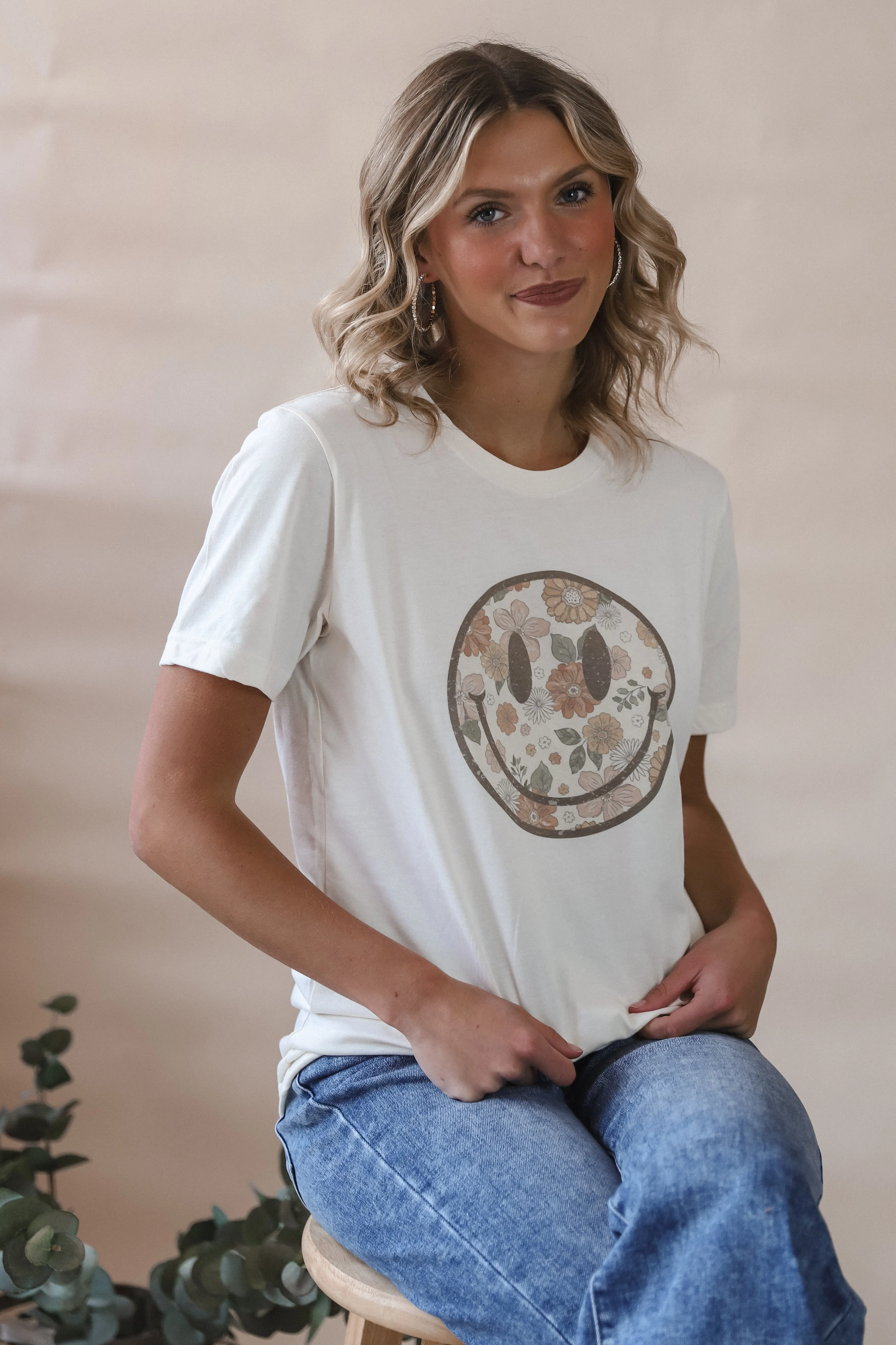 Floral Smiley Tee