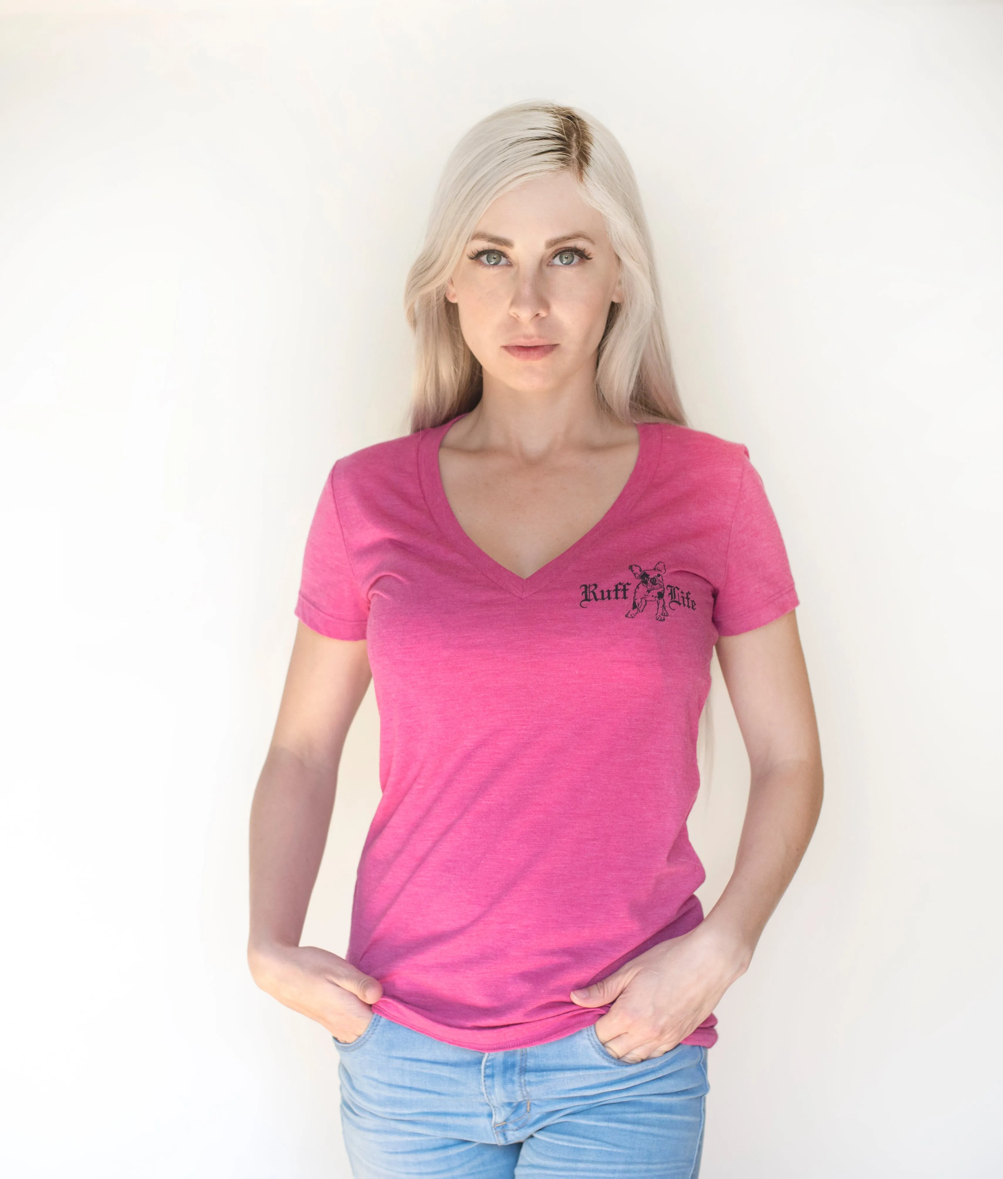 French Bulldog V-Neck T-Shirt