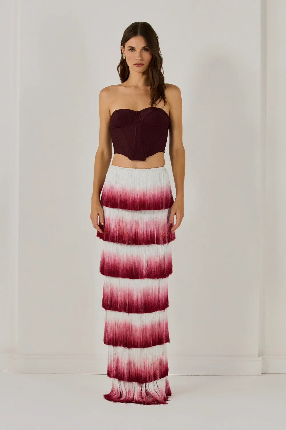 FRINGE MAXI SKIRT (RUNWAY)