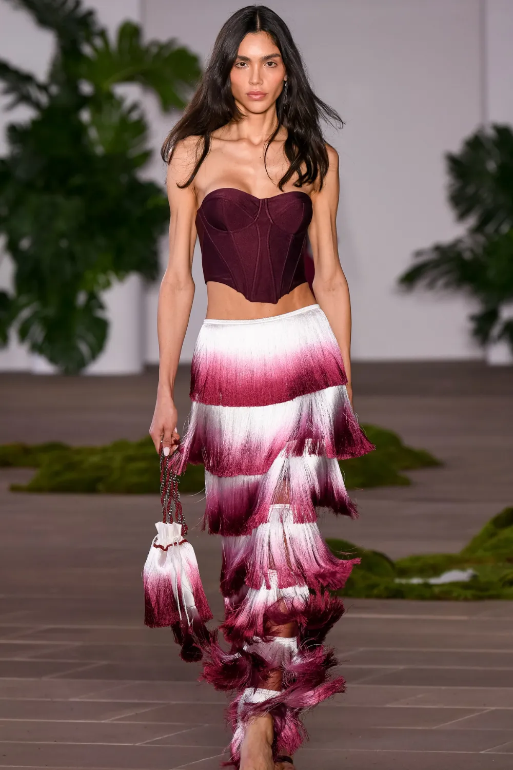 FRINGE MAXI SKIRT (RUNWAY)