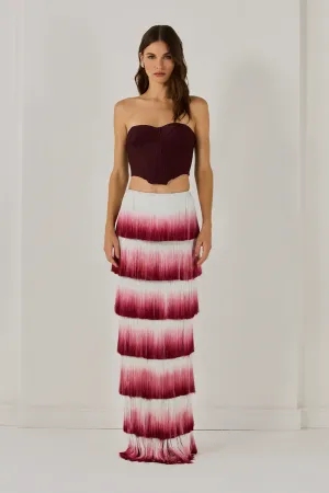 FRINGE MAXI SKIRT (RUNWAY)