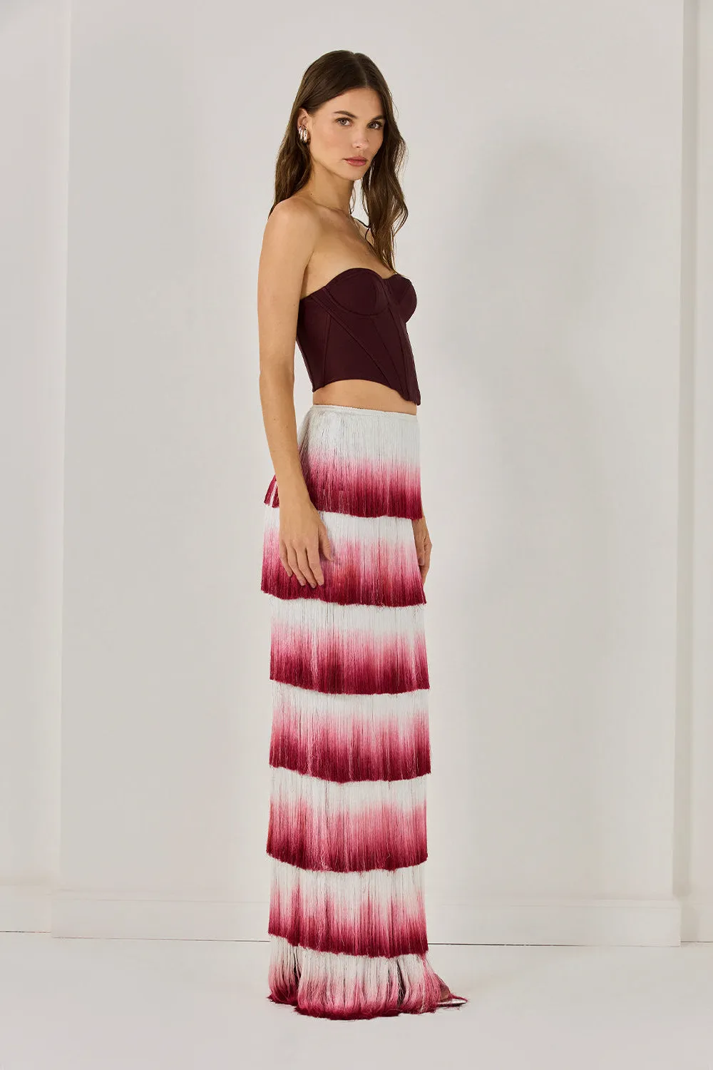 FRINGE MAXI SKIRT (RUNWAY)