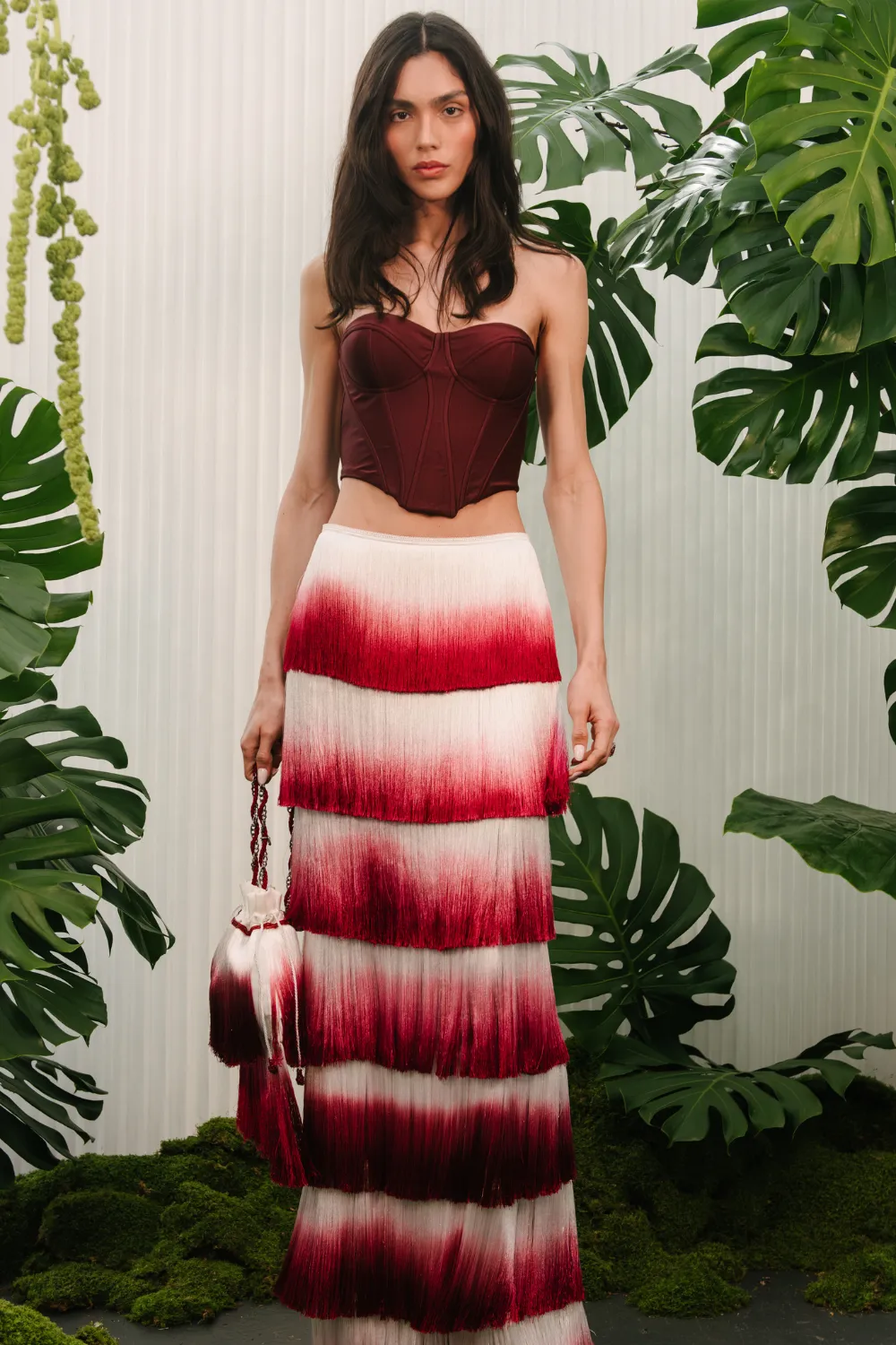 FRINGE MAXI SKIRT (RUNWAY)
