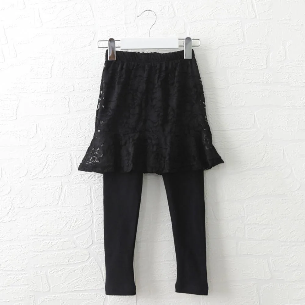 Girls Lace Fishtail Princess Skirt Pants