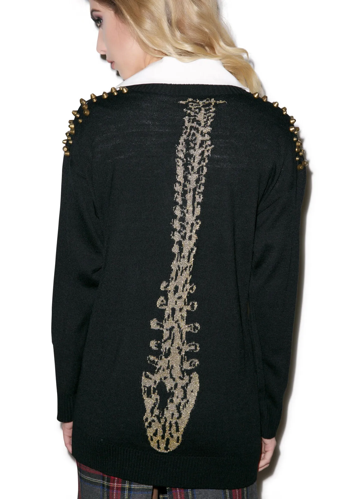 Gold Spineless Cardigan