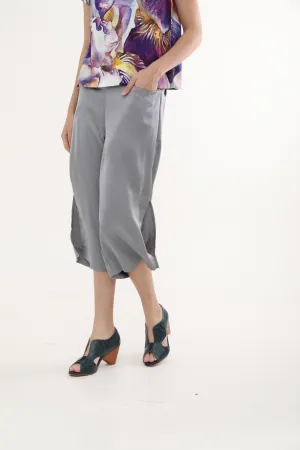 Grey Satin Culottes  ( NEW )