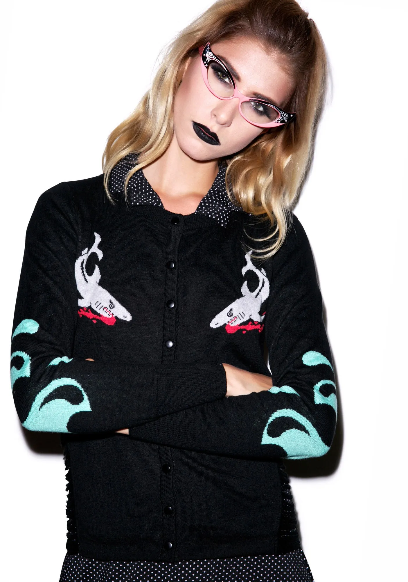 Jaws Side Slashed Cardigan