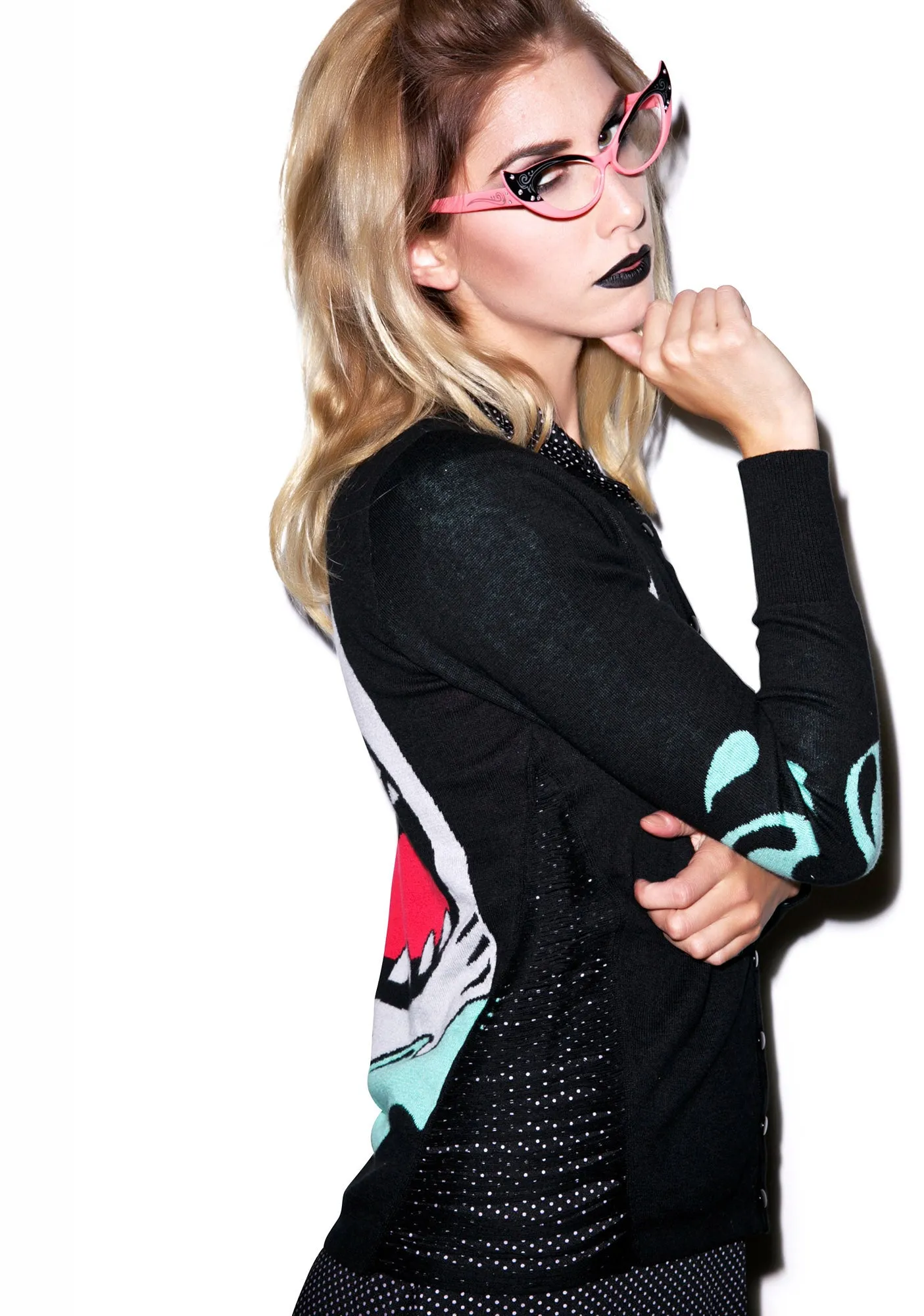 Jaws Side Slashed Cardigan
