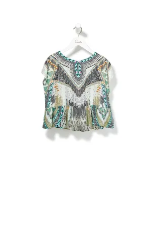 KIDS OVERSIZED TOP WEAVE ON