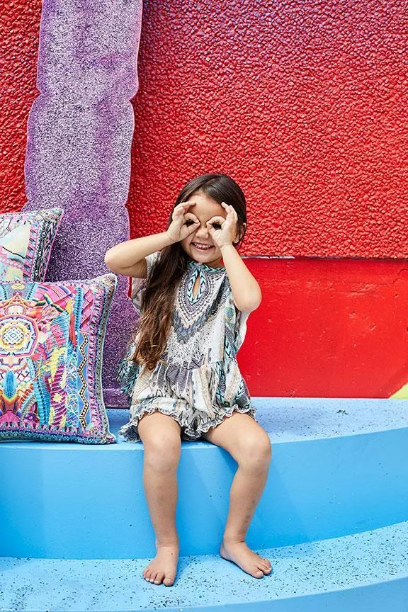 KIDS OVERSIZED TOP WEAVE ON