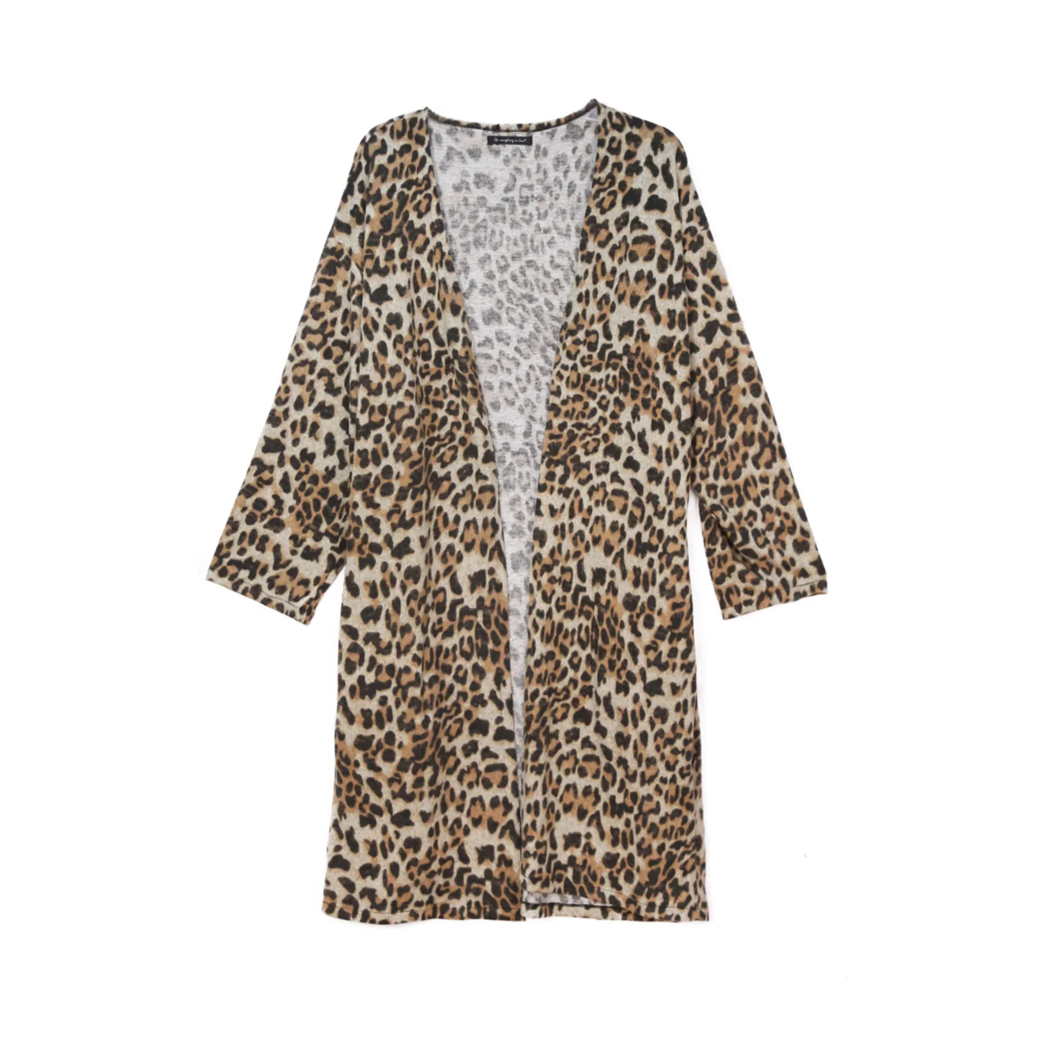 Leopard Print Knit Lightweight Cardigan