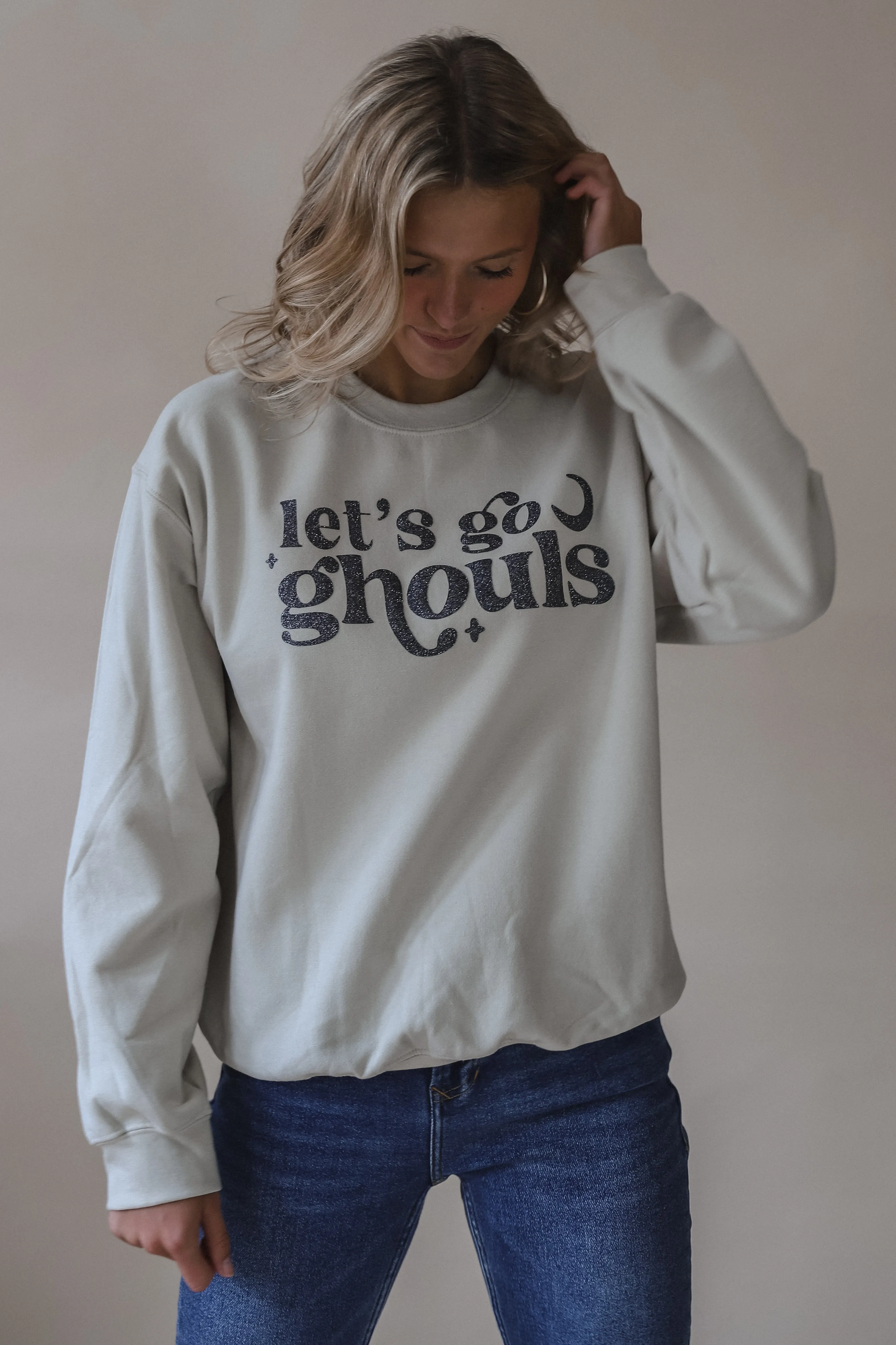 Lets Go Ghouls Glitter Sweatshirt