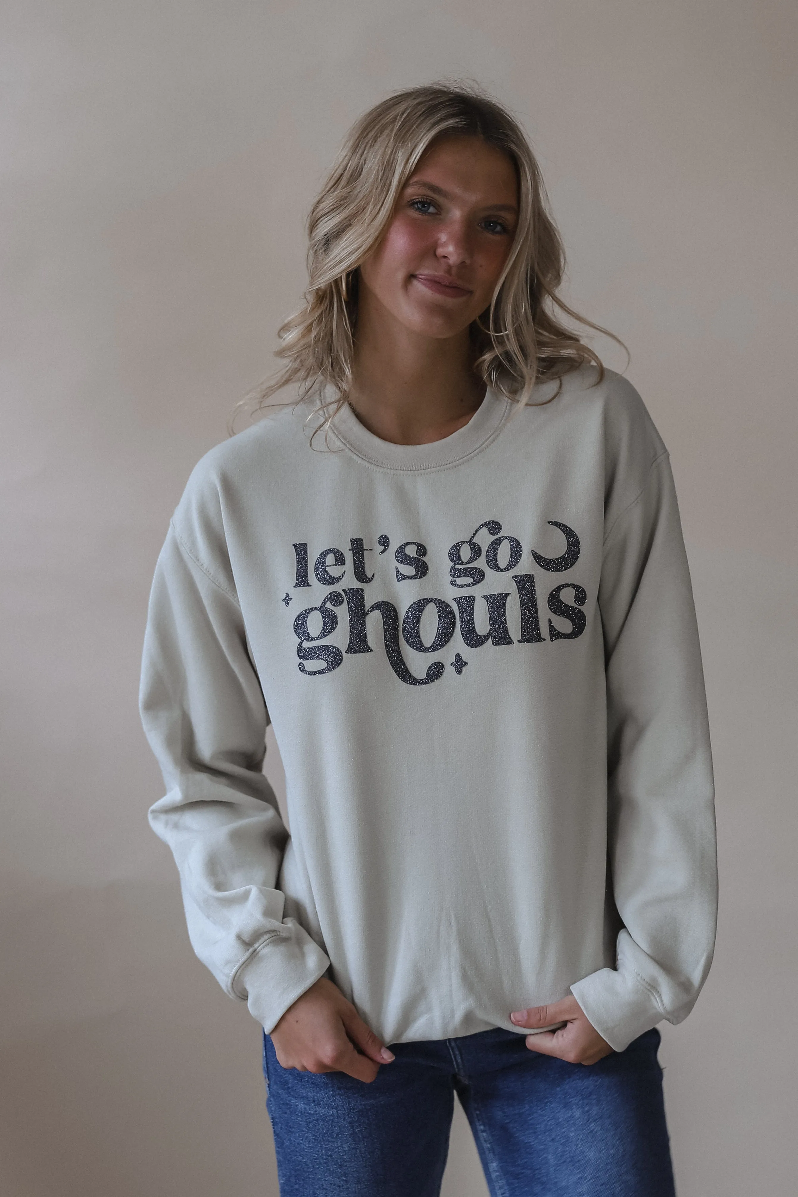 Lets Go Ghouls Glitter Sweatshirt