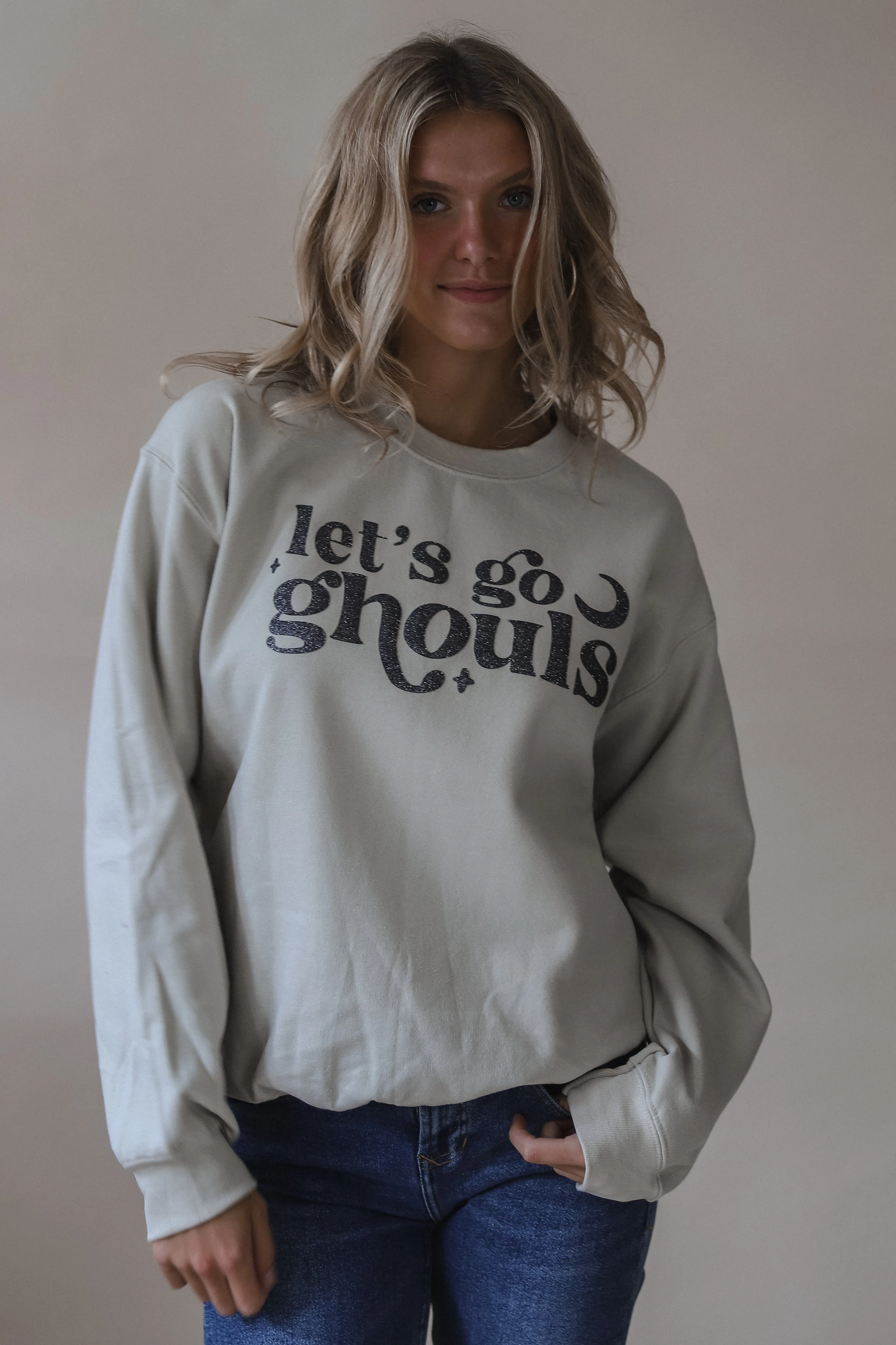 Lets Go Ghouls Glitter Sweatshirt