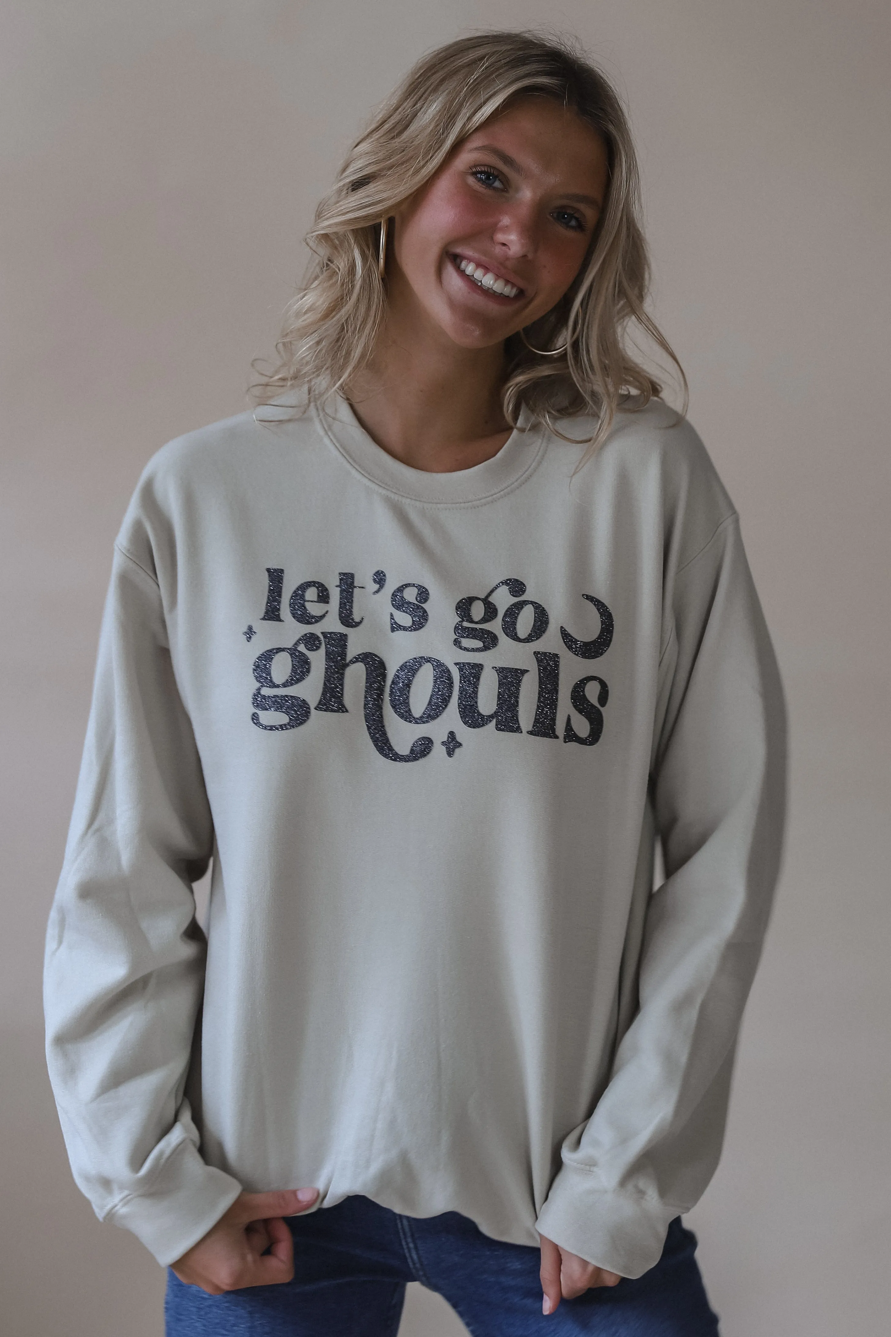 Lets Go Ghouls Glitter Sweatshirt