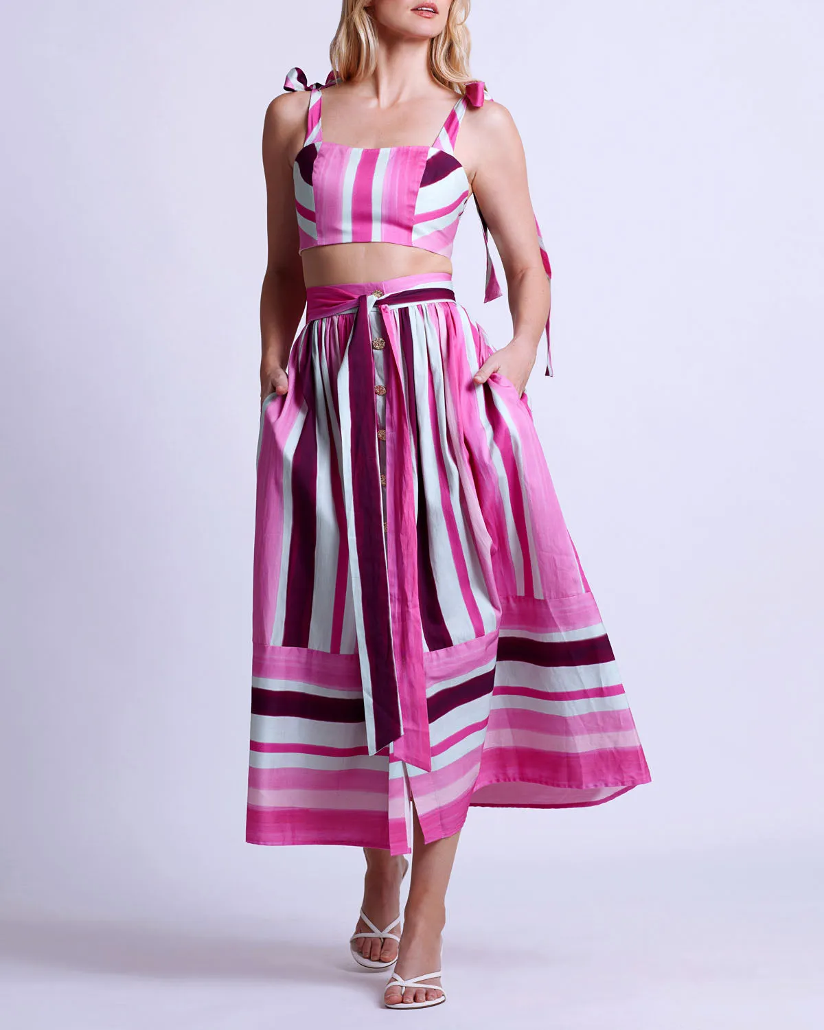 Listra Cotton Midi Skirt