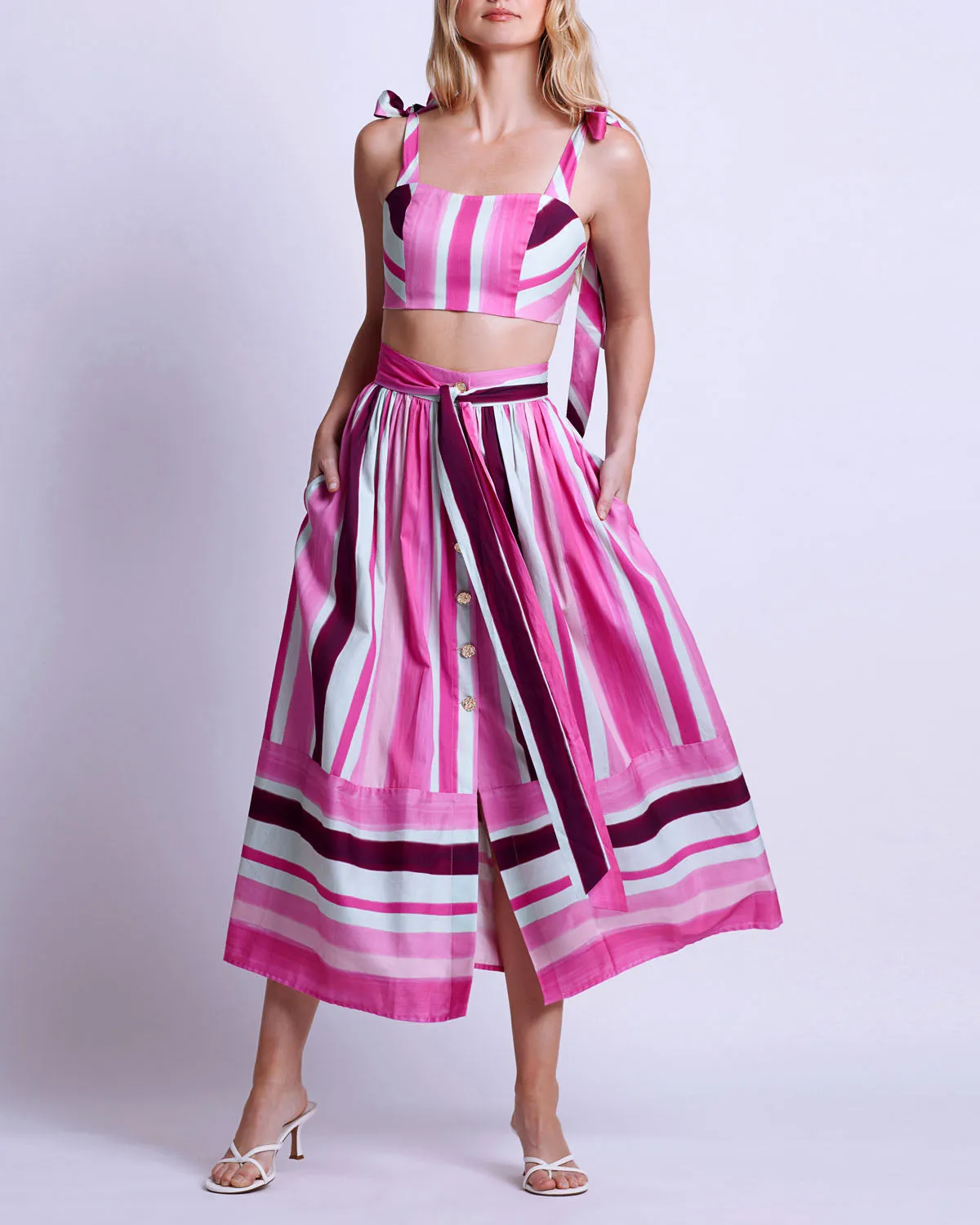 Listra Cotton Midi Skirt