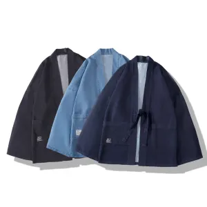 Loose Fit Denim Kimono Jacket