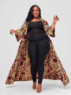 Meila African Print Kimono - Multicolored