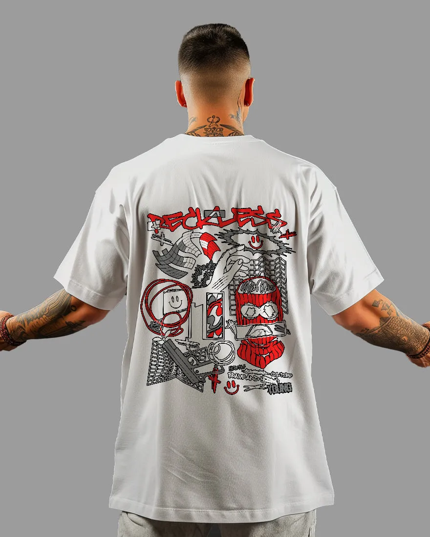 Mens Oversized Tshirt Funky Reckless