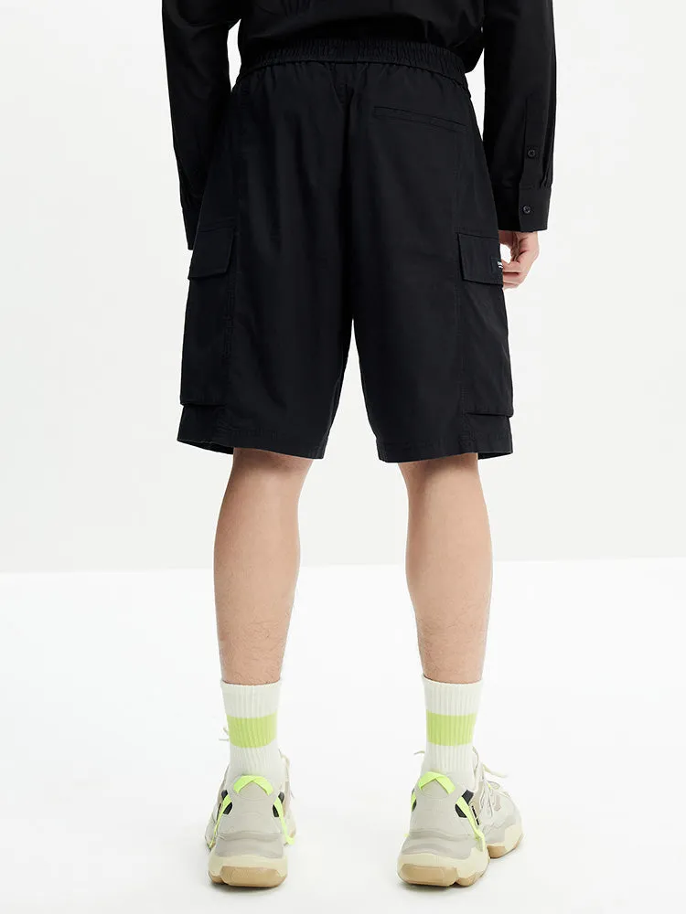 Men's Printed Cotton Stretch Waffle Cargo Pants