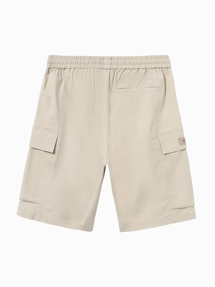 Men's Printed Cotton Stretch Waffle Cargo Pants