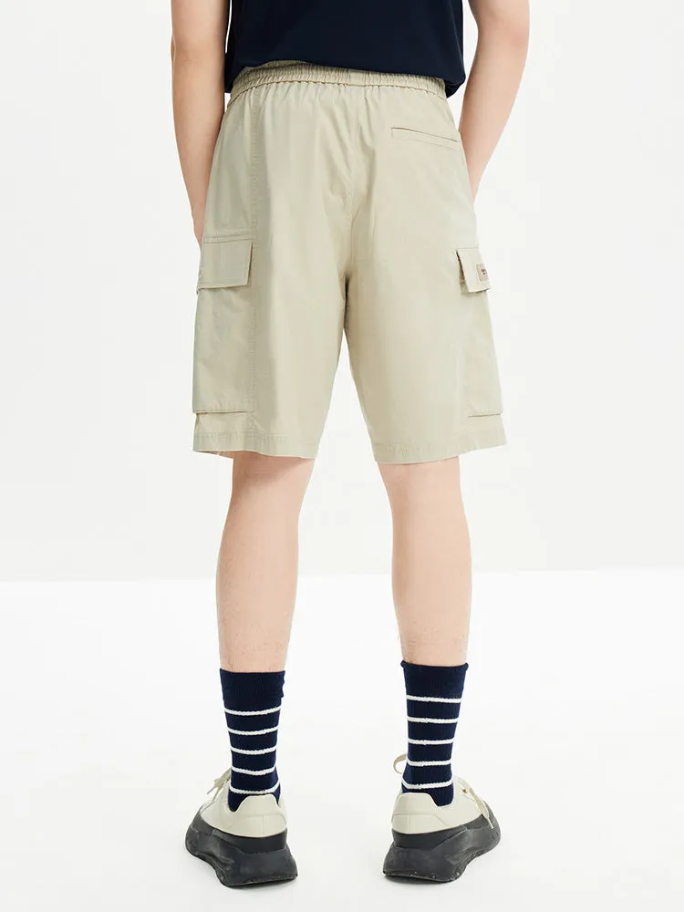Men's Printed Cotton Stretch Waffle Cargo Pants