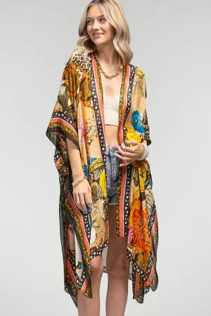 Milan Floral and Leopard Kimono