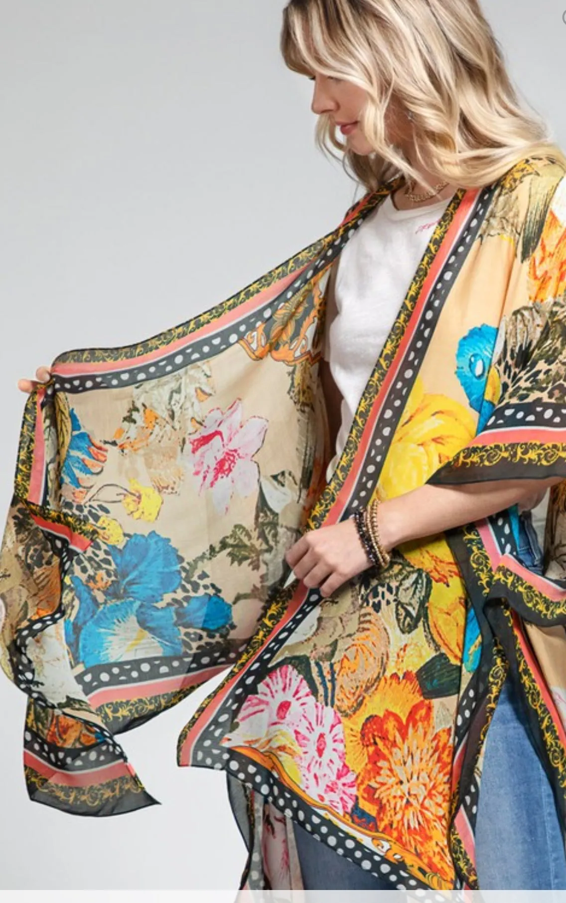 Milan Floral and Leopard Kimono