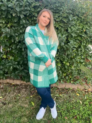 MINNY Soft Open Pattern Cardigan - Green