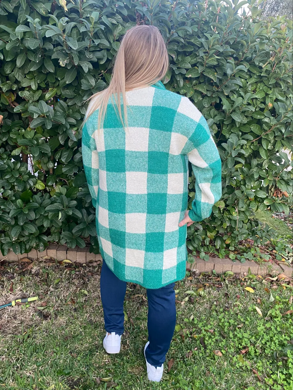 MINNY Soft Open Pattern Cardigan - Green