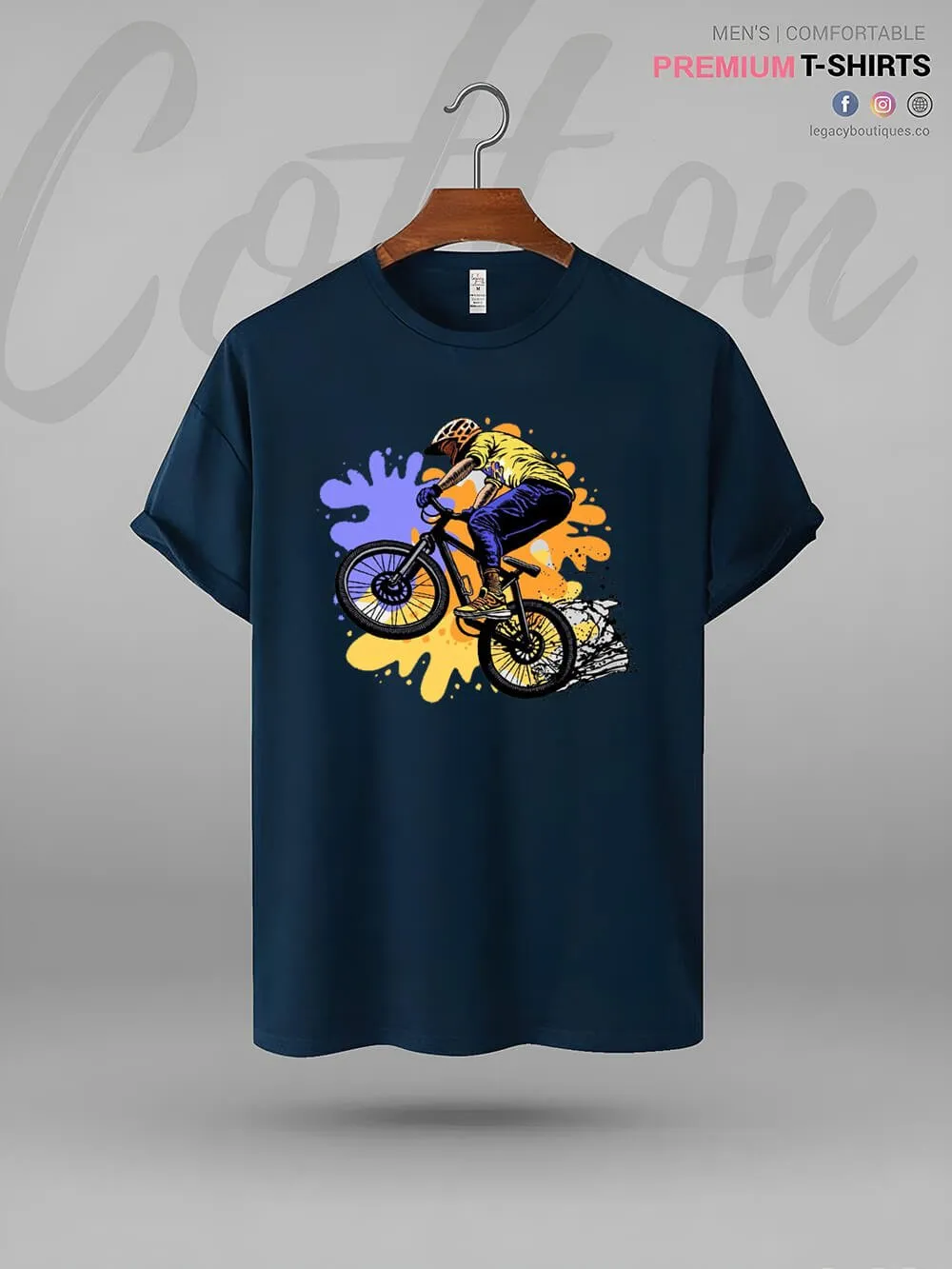 Mountain Bike Printed High Quality Men's T-Shirt In Resonable Price