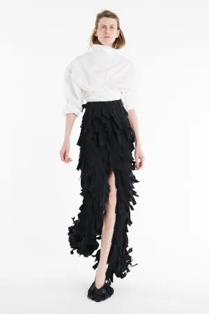 Multi Rectangle Skirt Black